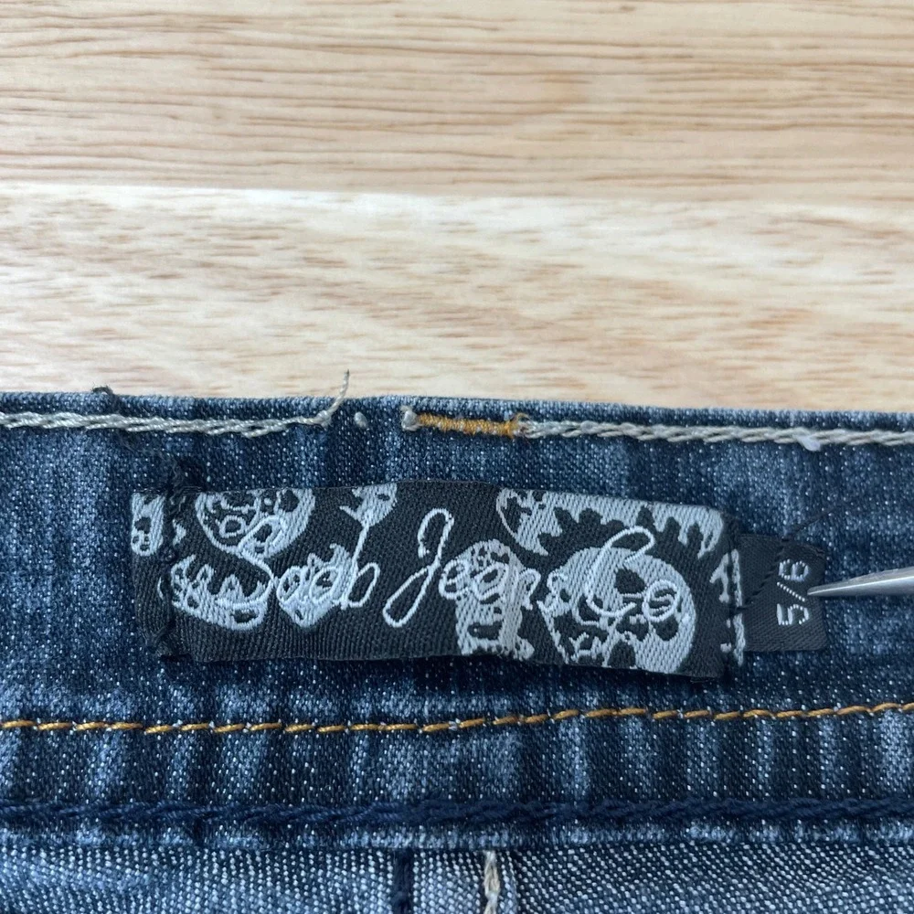 Saab Jeans Co Girls Blue Denim Rhinestone Sparkle Pocket Jeans Size‎ 5/6